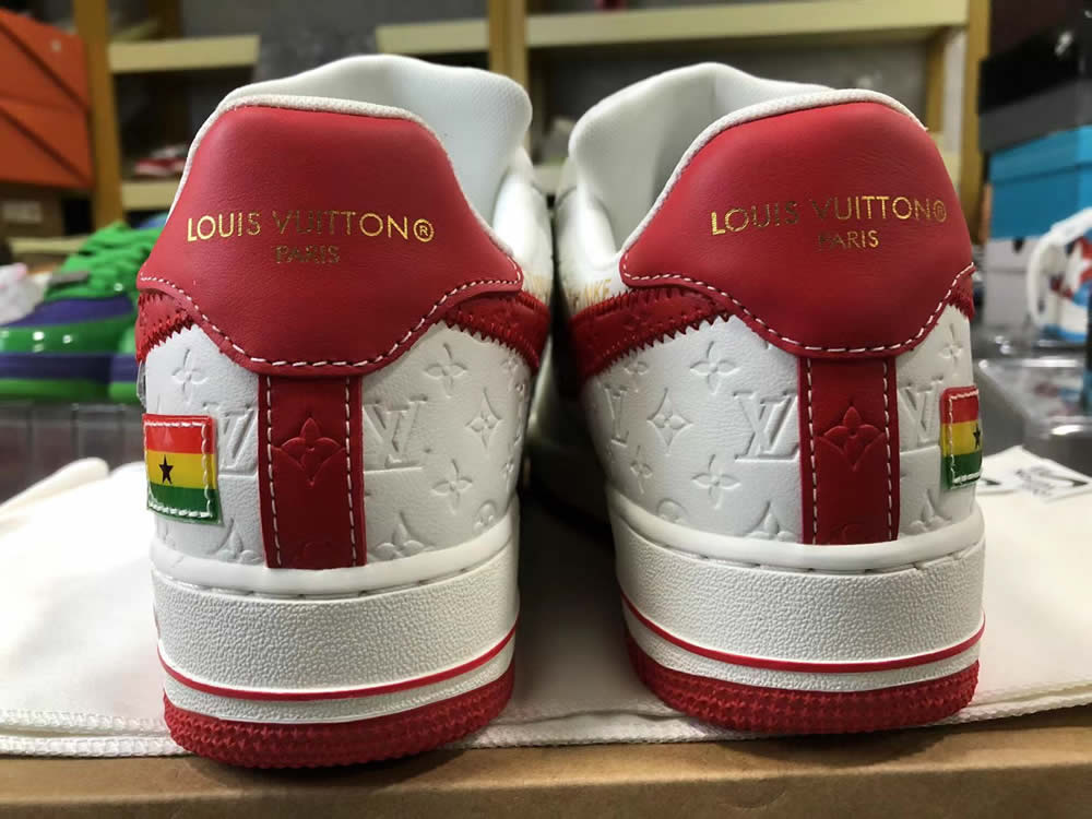 Louis Vuitton Air Force 1 Trainer Sneaker White Red Ms0232 5 - www.kickbulk.co