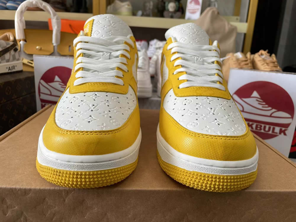 Louis Vuitton Nike Air Force 1 Yellow White Ms0232 11 - www.kickbulk.co