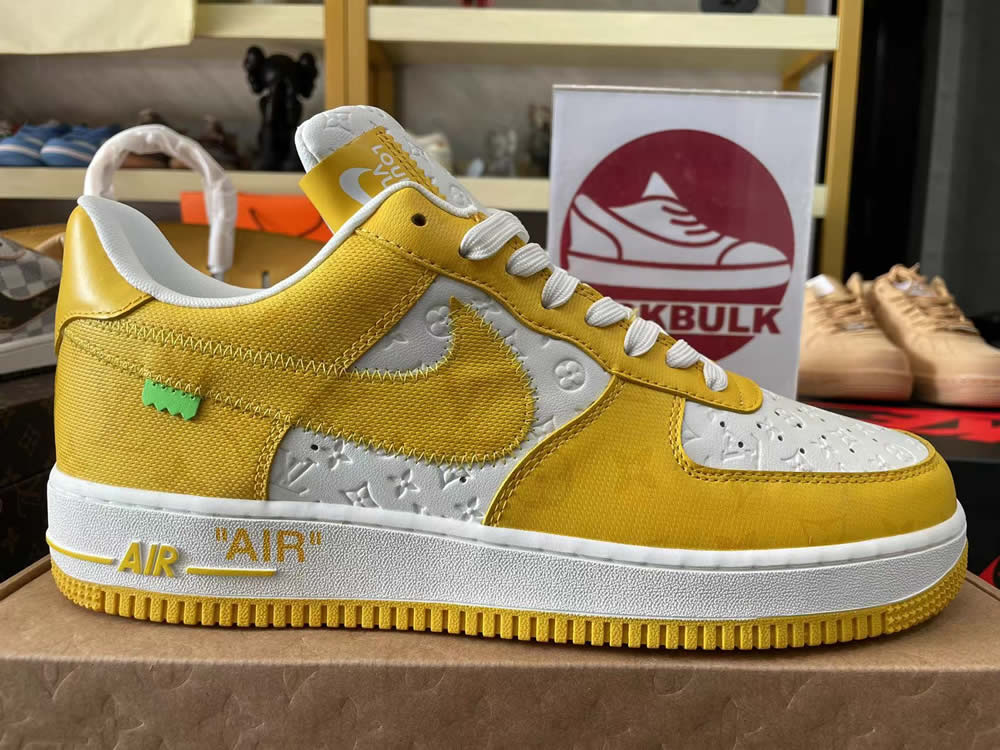 Louis Vuitton Nike Air Force 1 Yellow White Ms0232 5 - www.kickbulk.co