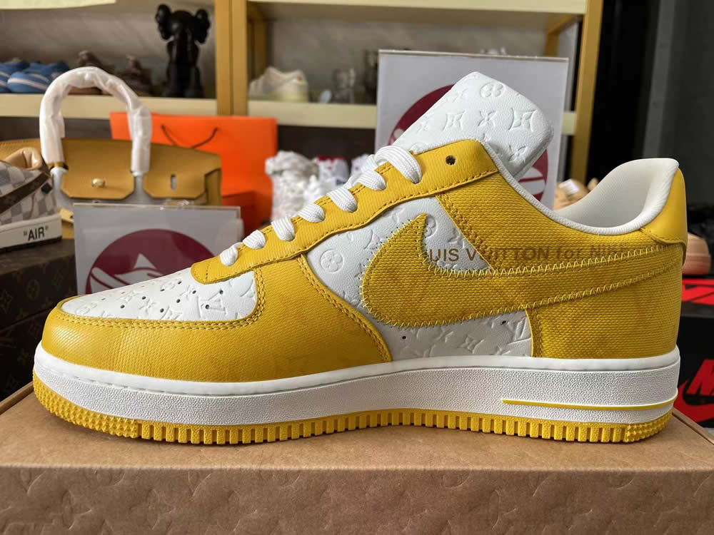 Louis Vuitton Nike Air Force 1 Yellow White Ms0232 6 - www.kickbulk.co