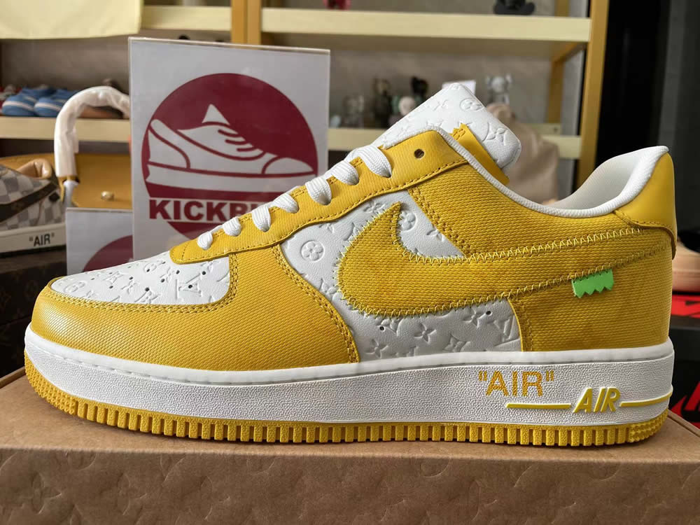 Louis Vuitton Nike Air Force 1 Yellow White Ms0232 7 - www.kickbulk.co