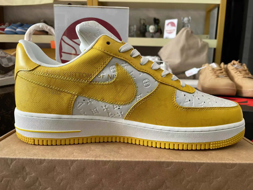 Louis Vuitton Nike Air Force 1 Yellow White Ms0232 8 - www.kickbulk.co