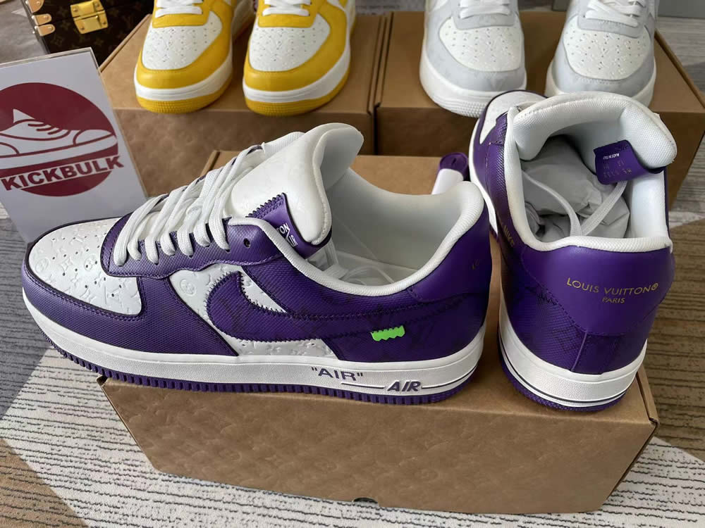 Louis Vuitton Nike Air Force 1 Purple White Ms0232 6 2 - www.kickbulk.co