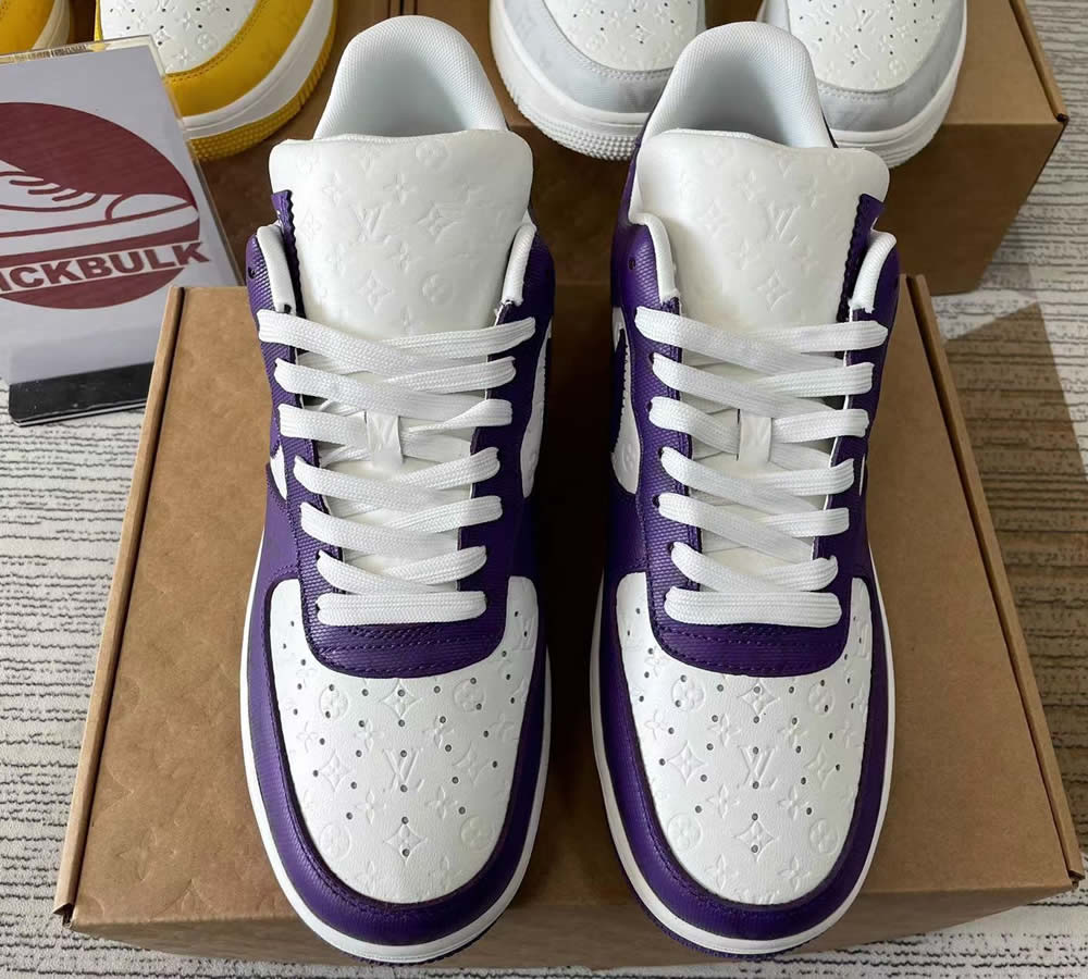 Louis Vuitton Nike Air Force 1 Purple White Ms0232 6 3 - www.kickbulk.co