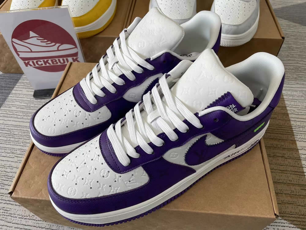 Louis Vuitton Nike Air Force 1 Purple White Ms0232 6 4 - www.kickbulk.co