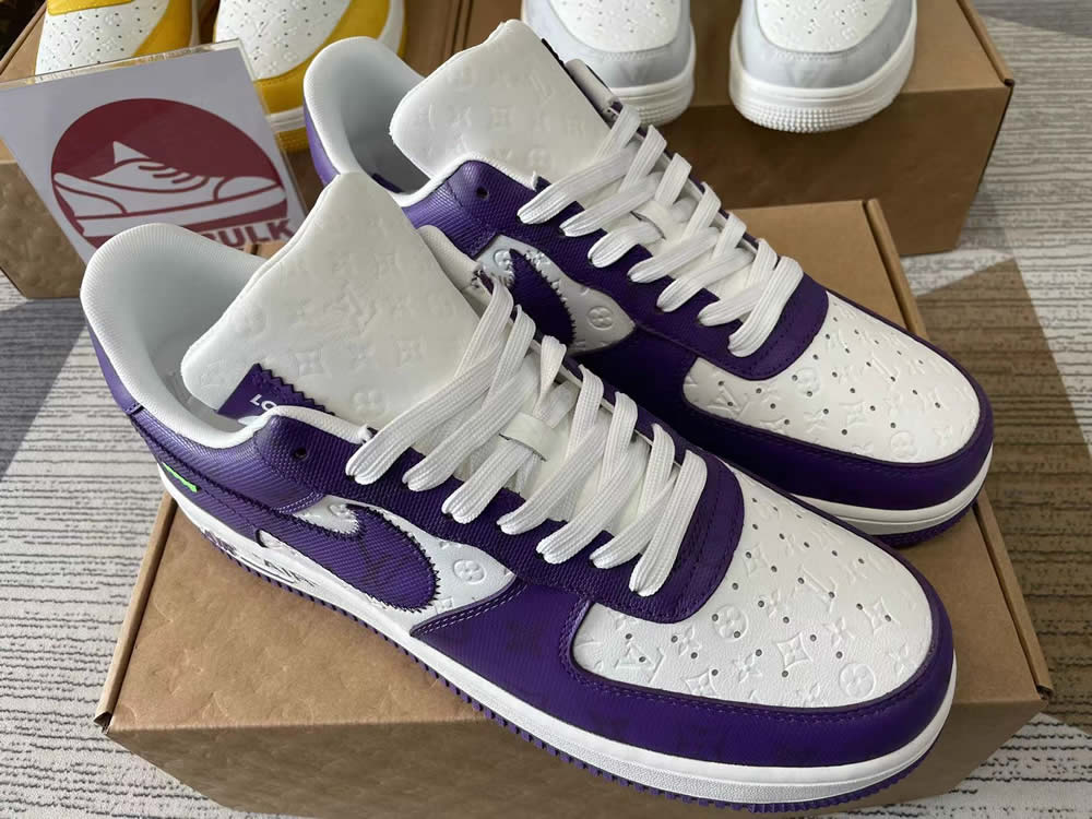 Louis Vuitton Nike Air Force 1 Purple White Ms0232 6 5 - www.kickbulk.co