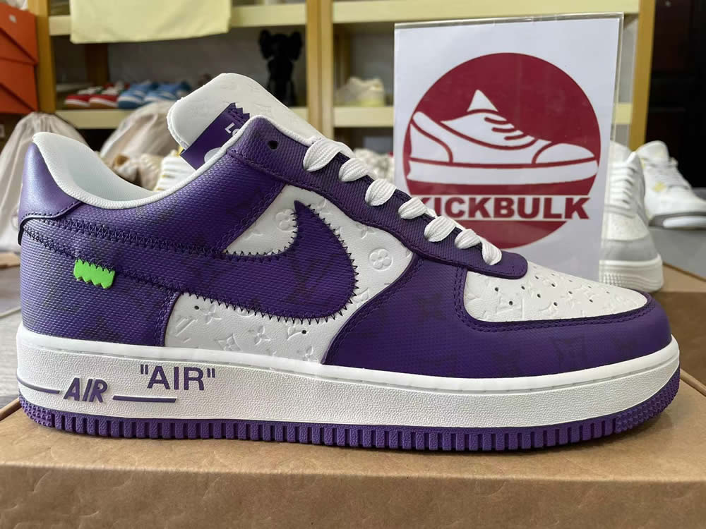 Louis Vuitton Nike Air Force 1 Purple White Ms0232 6 7 - www.kickbulk.co