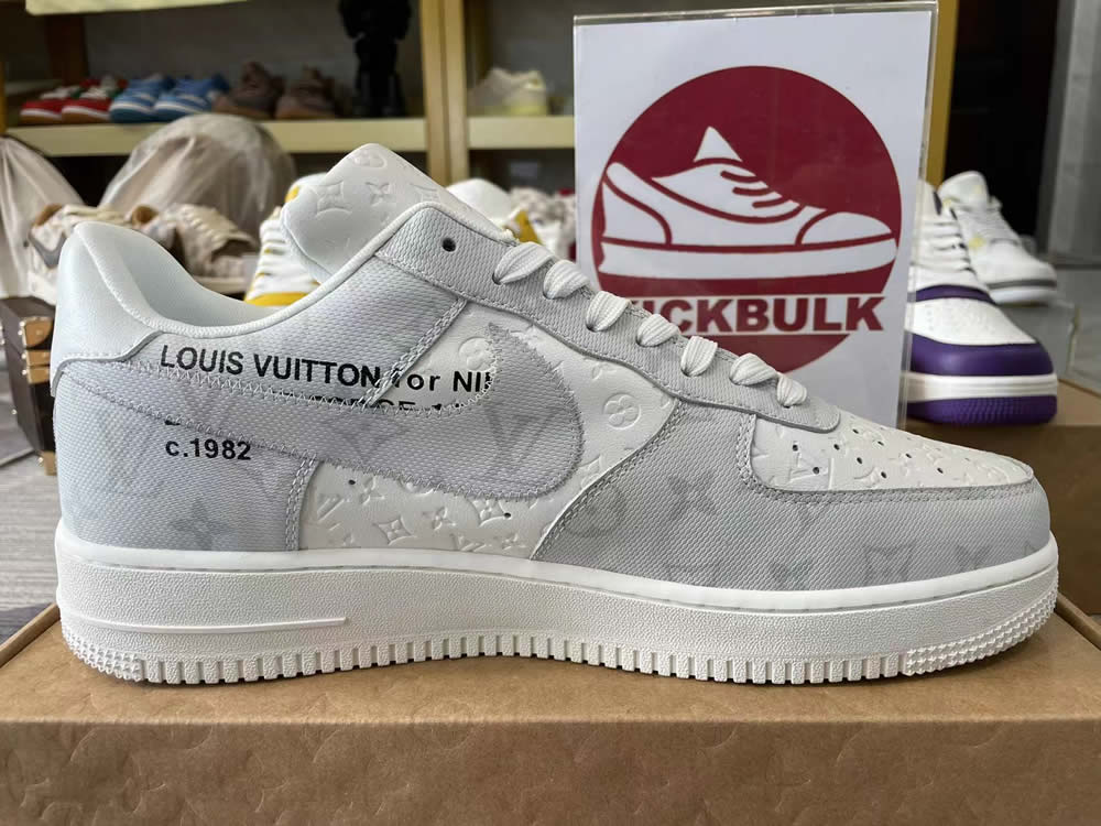 Louis Vuitton Nike Air Force 1 Grey White Ms0232 7 10 - www.kickbulk.co