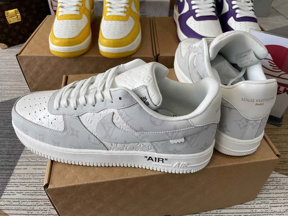 Louis Vuitton Nike Air Force 1 Grey White Ms0232 7 12 - www.kickbulk.co