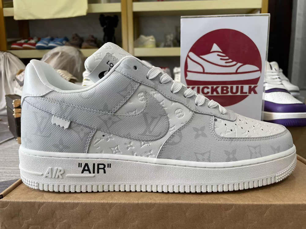 Louis Vuitton Nike Air Force 1 Grey White Ms0232 7 7 - www.kickbulk.co