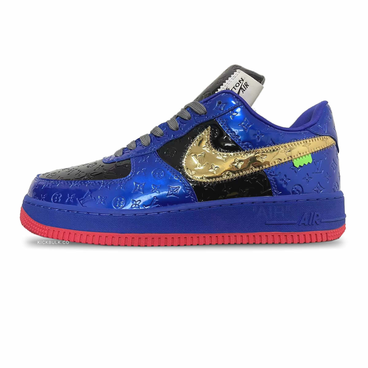 Louis Vuitton Nike Air Force 1 Black Blue Gold Ms0232 9 1 - www.kickbulk.co