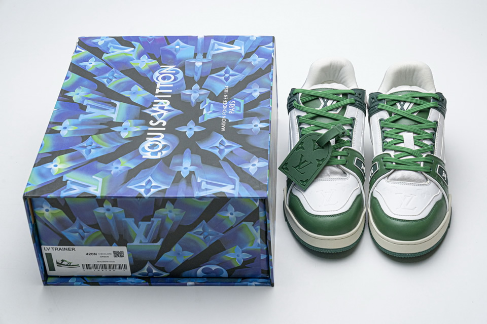 Louis Vuitton 20ss Trainer Green Casual Shoes 4 - www.kickbulk.co