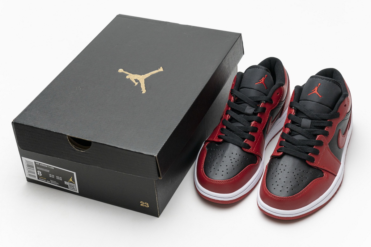 Nike Air Jordan 1 Gs Low Reverse Bred 553558 606 23 - www.kickbulk.co