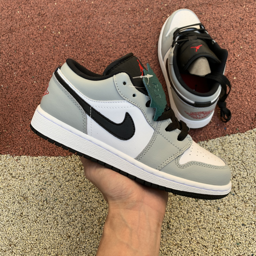 Nike Air Jordan 1 Low Gs Light Smoke Grey 553560 030 9 - www.kickbulk.co