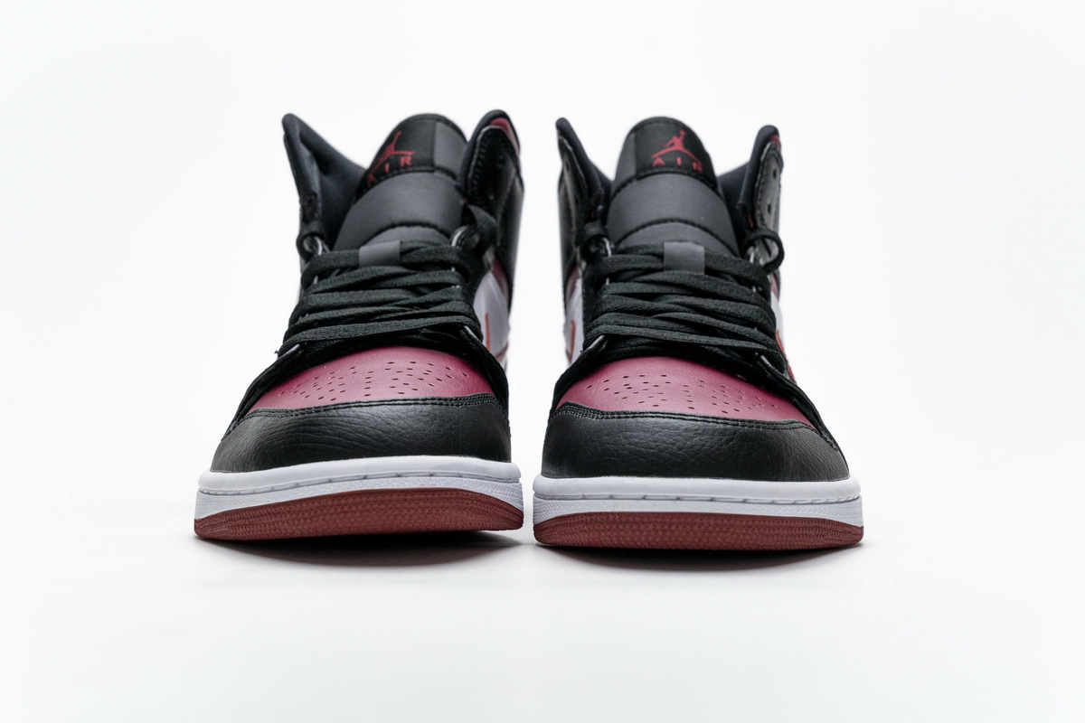 Nike Air Jordan 1 Mid Bred Toe 554724 066 10 - www.kickbulk.co