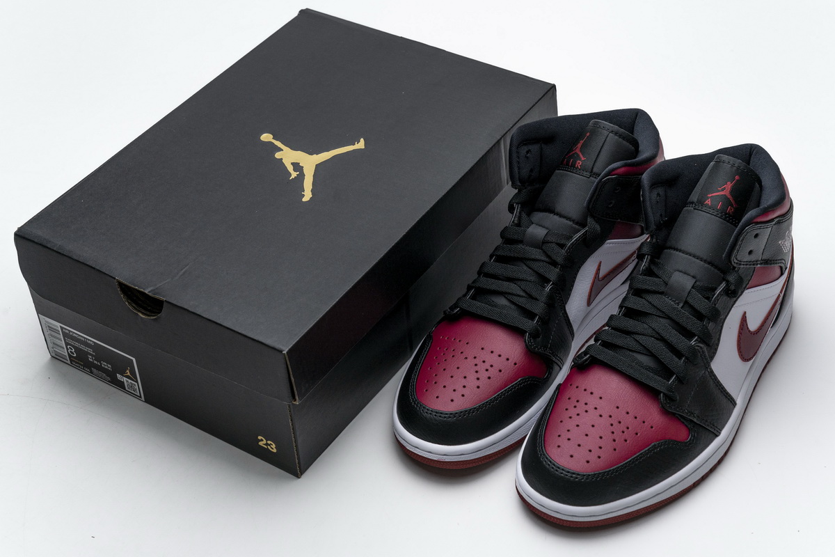 Nike Air Jordan 1 Mid Bred Toe 554724 066 11 - www.kickbulk.co