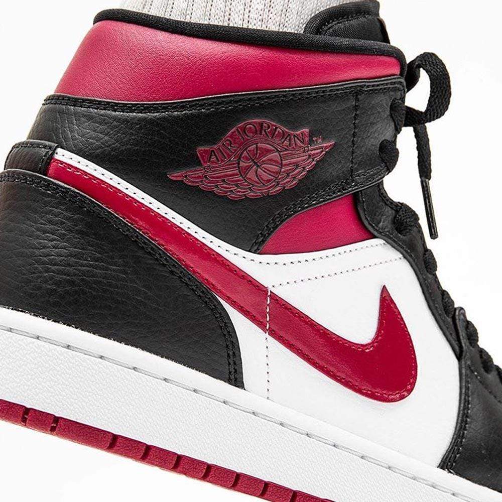 Nike Air Jordan 1 Mid Bred Toe 554724 066 6 - www.kickbulk.co