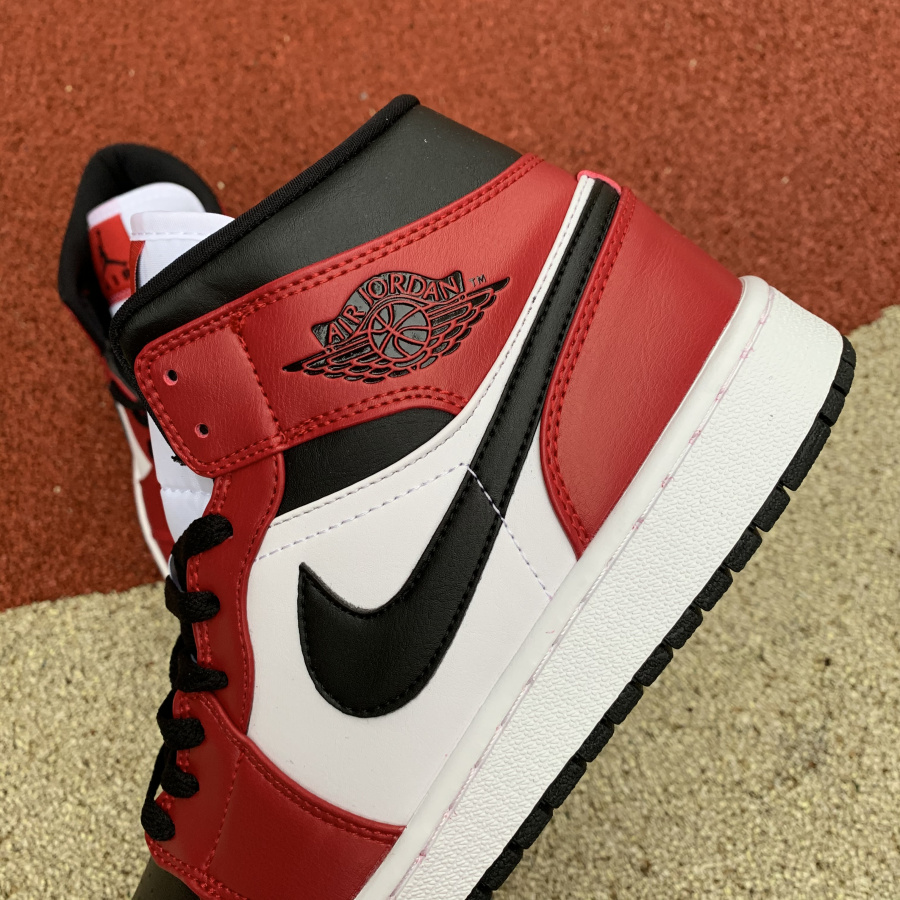 Nike Air Jordan 1 Mid Chicago Black Toe 554724 069 14 - www.kickbulk.co