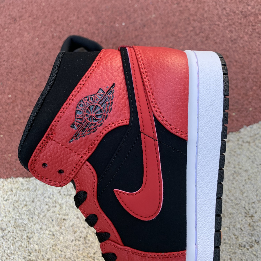 Nike Air Jordan 1 Mid Gs Black Gym Red 554725 054 11 - www.kickbulk.co