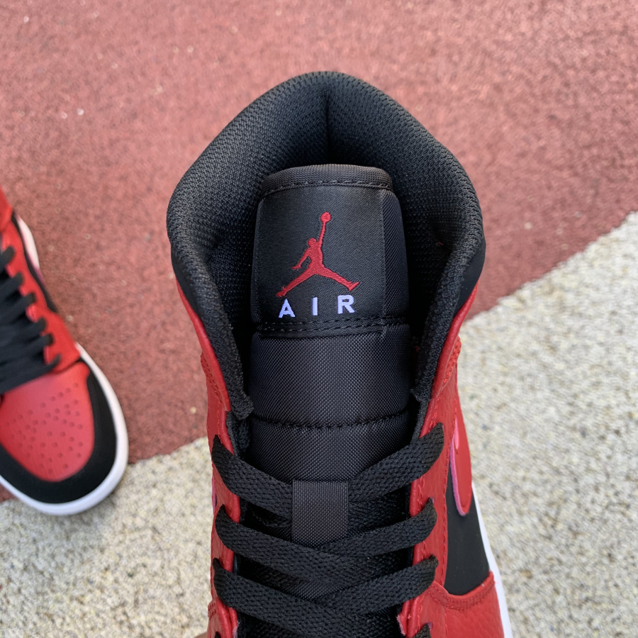 Nike Air Jordan 1 Mid Gs Black Gym Red 554725 054 13 - www.kickbulk.co