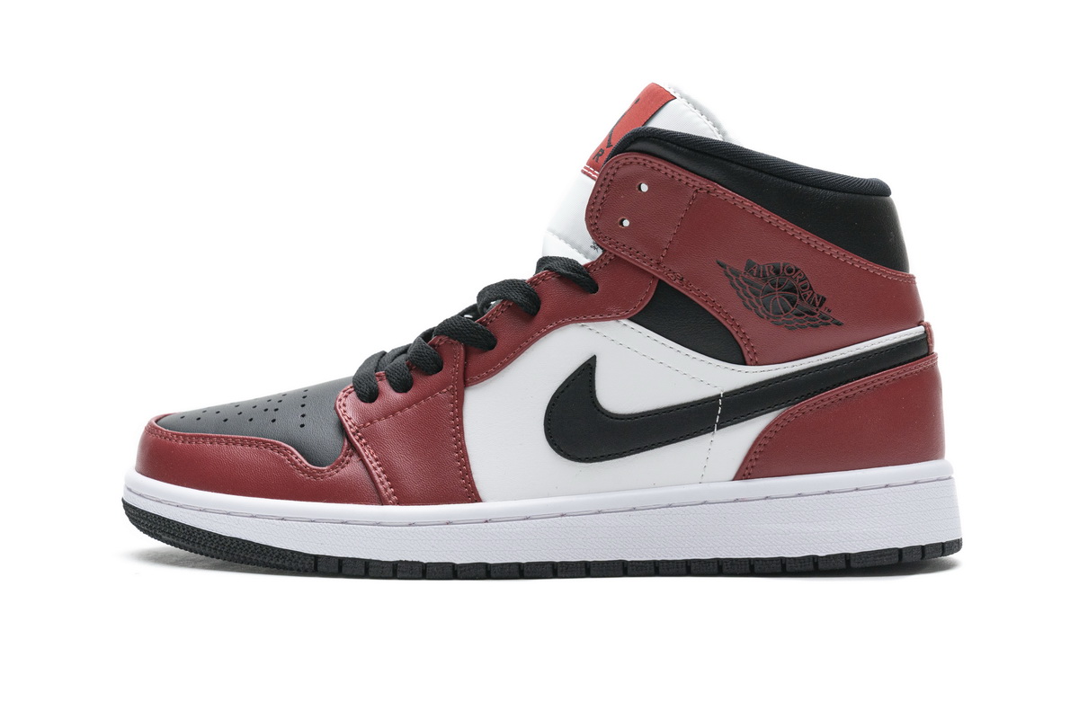 Nike Air Jordan 1 Mid Gs Chicago Black Toe 554725 069 8 - www.kickbulk.co