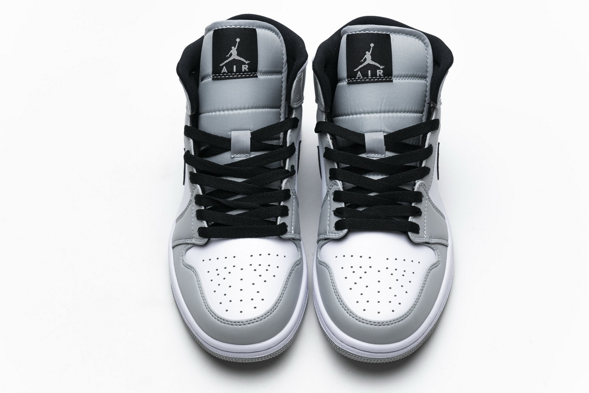 Nike Air Jordan 1 Mid Gs Light Smoke Grey 554725 092 10 - www.kickbulk.co