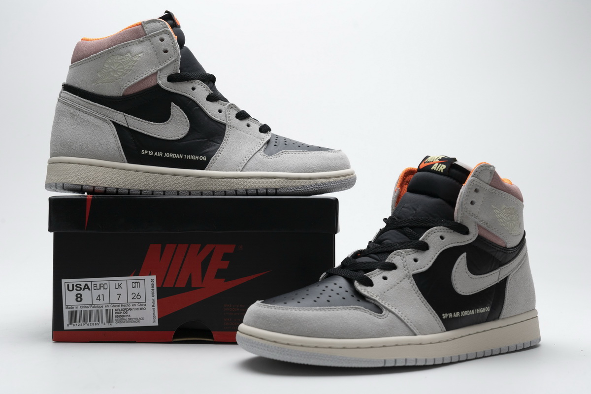 Nike Air Jordan 1 Retro Grey Crimson 555088 018 12 - www.kickbulk.co