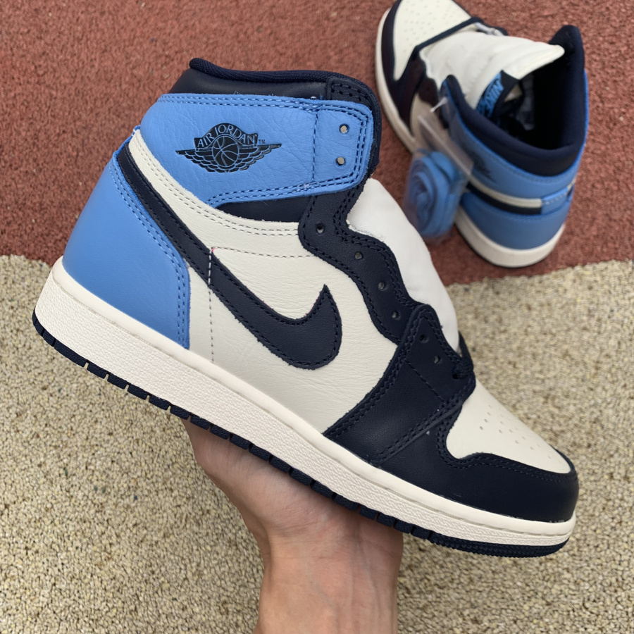 Nike Air Jordan 1 Retro High Og Gs Obsidian 575441 140 8 - www.kickbulk.co