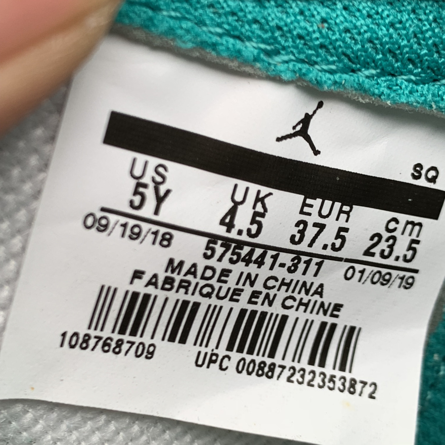 Nike Air Jordan 1 Retro High Og Gs Turbo Green 575441 311 22 - www.kickbulk.co