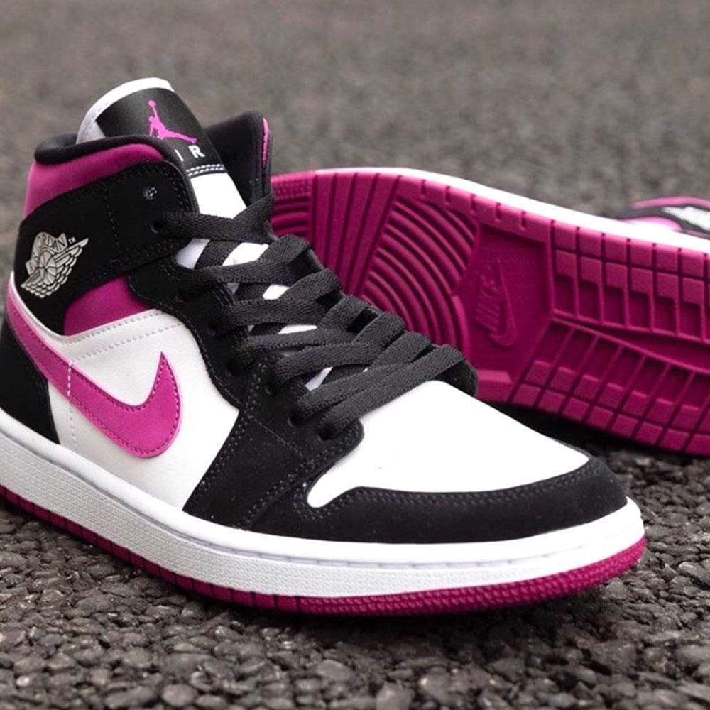 Nike Air Jordan 1 Wmns Mid Black Cactus Flower Bq6472 005 6 - www.kickbulk.co