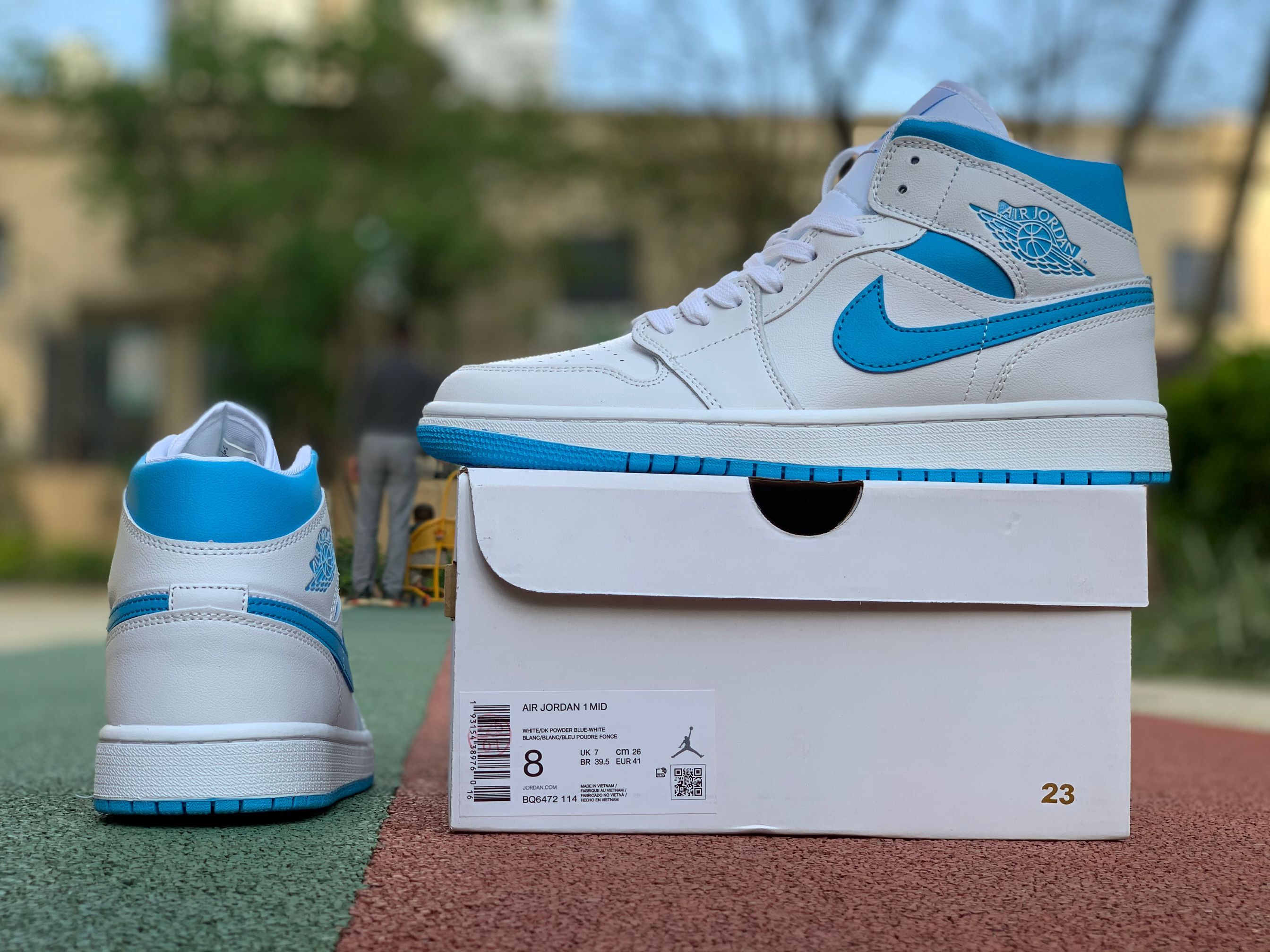 Air Jordan 1 Wmns Mid Unc White Carolina Blue Bq6472 114 16 - www.kickbulk.co