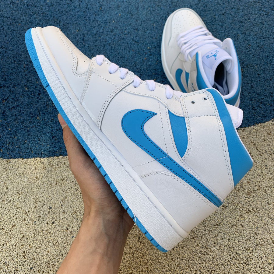 Air Jordan 1 Wmns Mid Unc White Carolina Blue Bq6472 114 7 - www.kickbulk.co