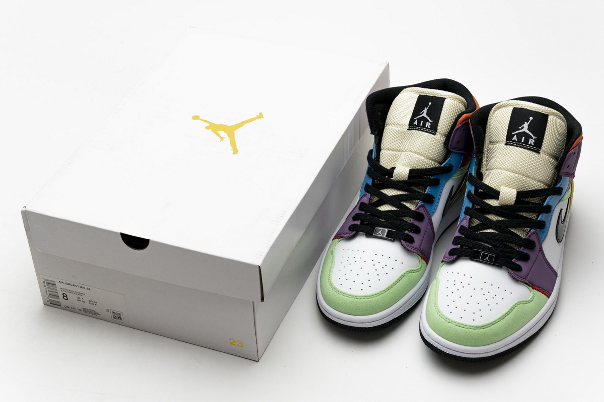 Nike Air Jordan 1 Mid Se Multi Colour W Cw1140 100 10 - www.kickbulk.co