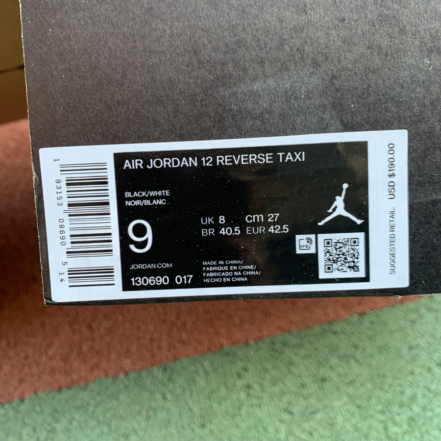 Nike Air Jordan 12 Reverse Taxi 2019 Outfit For Sale 130690 017 22 - www.kickbulk.co