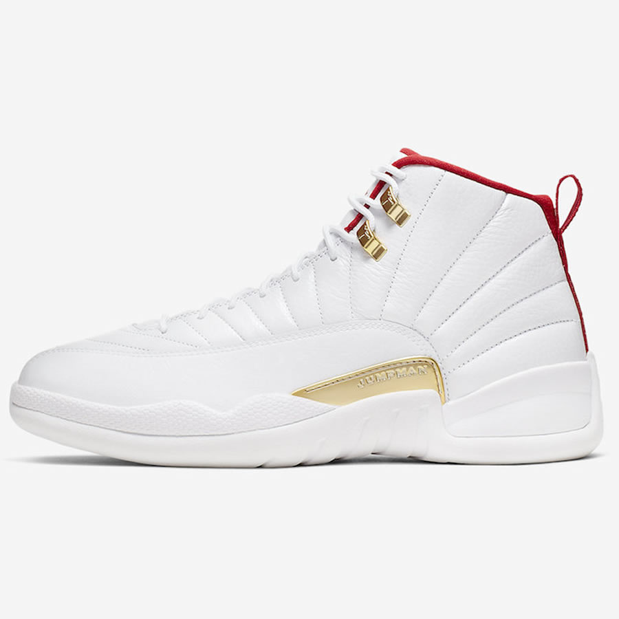 Nike Air Jordan 12 Fiba 2019 White University Red Gold 130690 107 1 - www.kickbulk.co