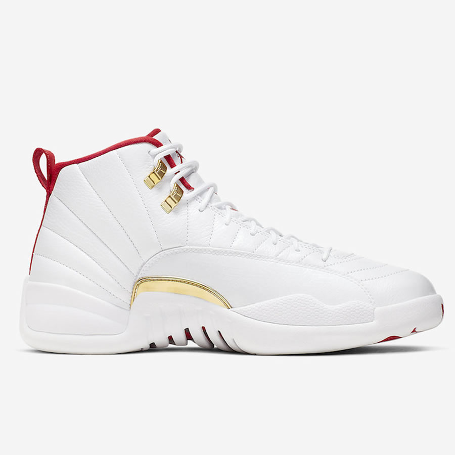 Nike Air Jordan 12 Fiba 2019 White University Red Gold 130690 107 2 - www.kickbulk.co