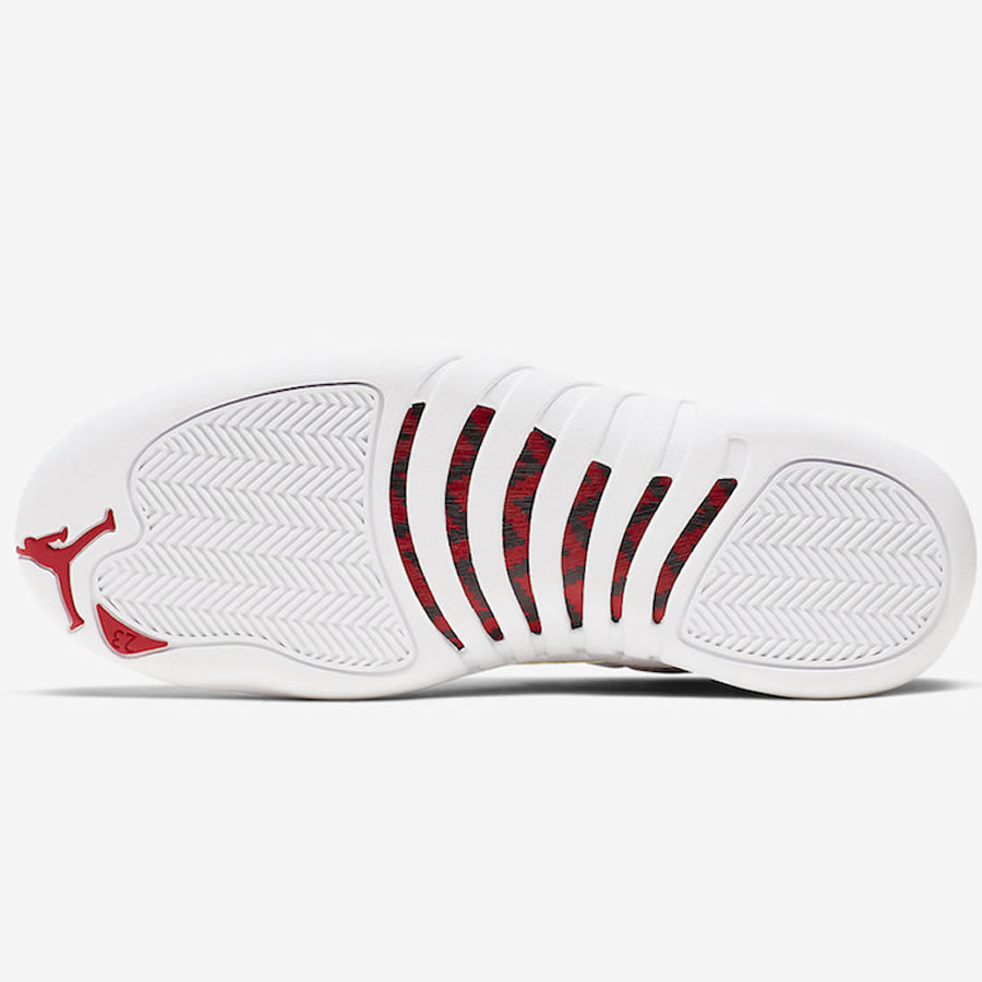 Nike Air Jordan 12 Fiba 2019 White University Red Gold 130690 107 5 - www.kickbulk.co