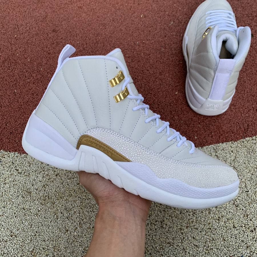 Air Jordan 12 Retro Ovo White Metallic Gold 873864 102 10 - www.kickbulk.co