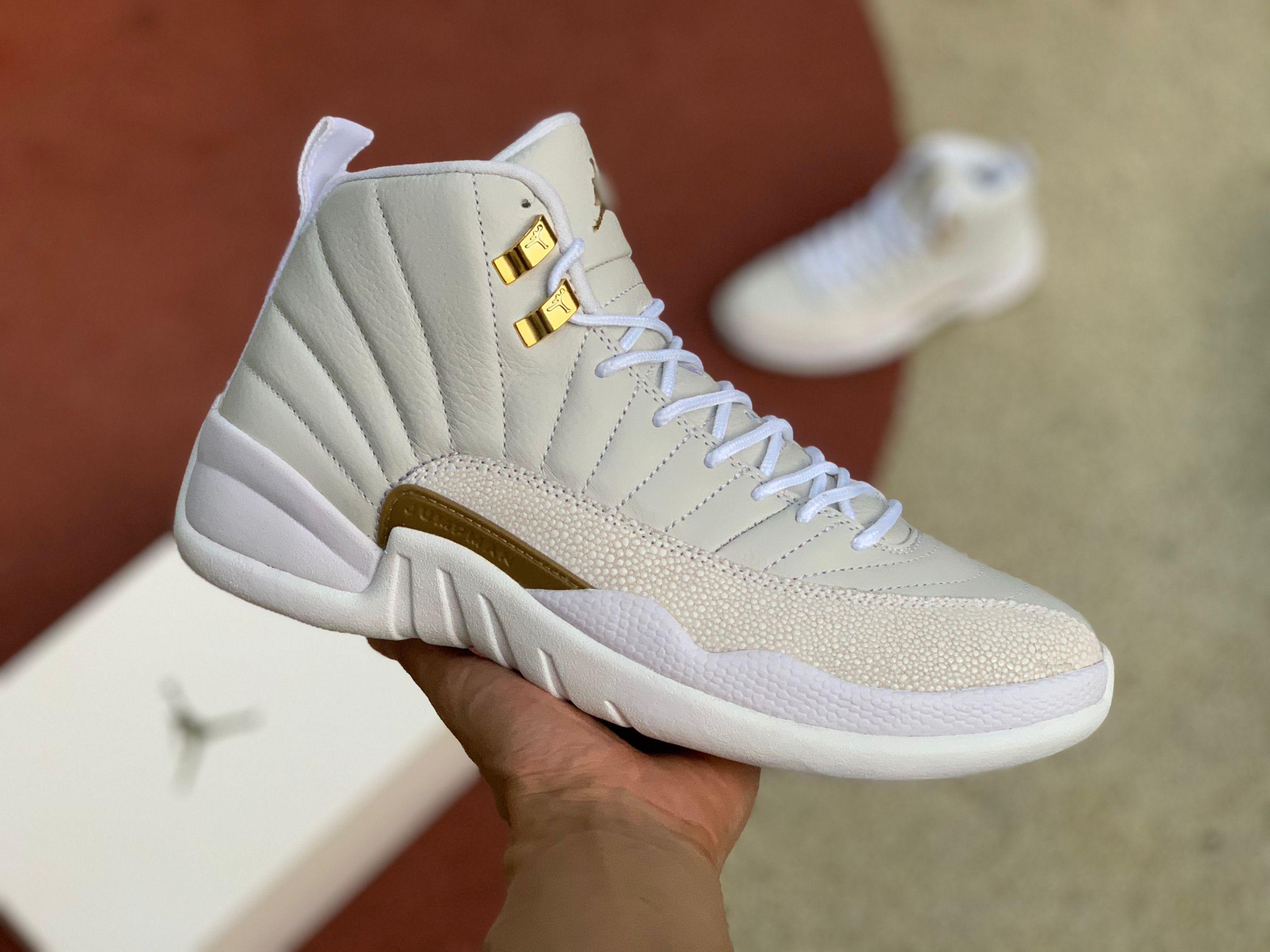 Air Jordan 12 Retro Ovo White Metallic Gold 873864 102 11 - www.kickbulk.co