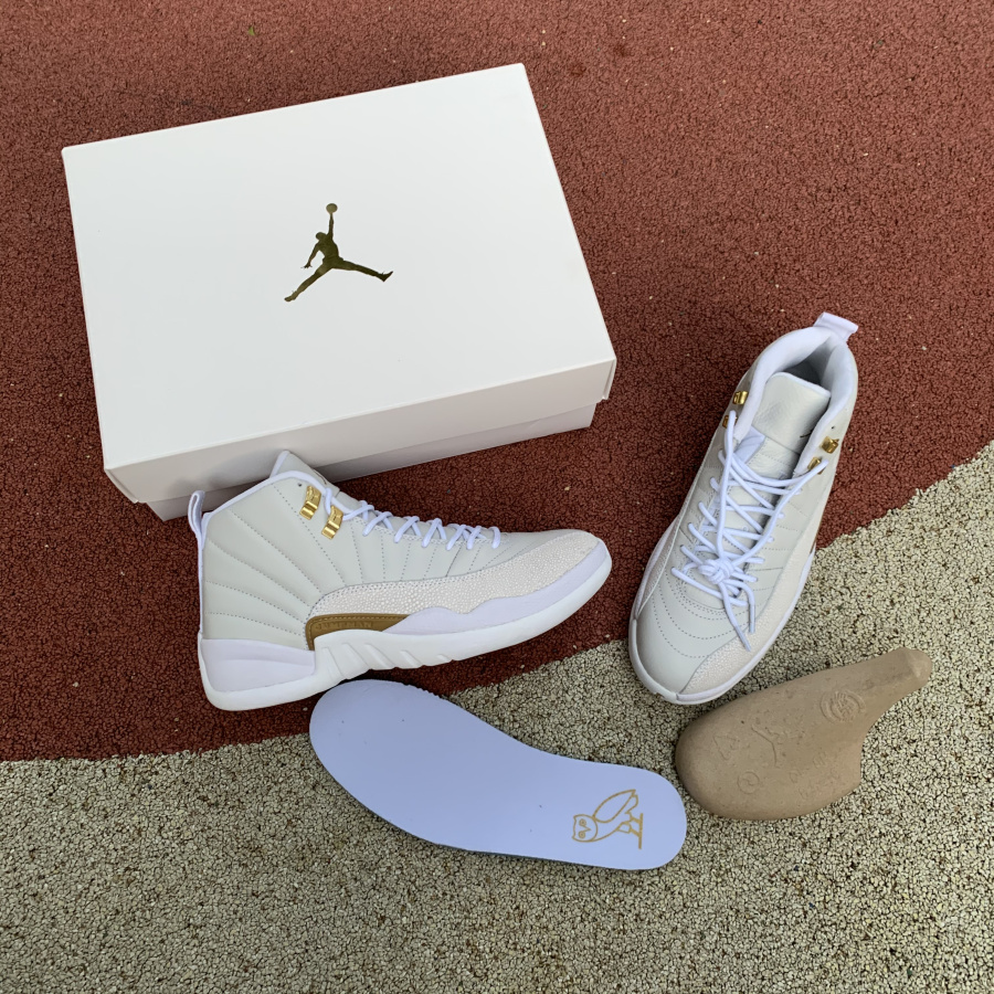 Air Jordan 12 Retro Ovo White Metallic Gold 873864 102 15 - www.kickbulk.co