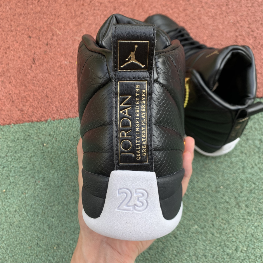 Air Jordan 12 Wmns Snakeskin Midnight Black White Gold Ao6068 007 15 - www.kickbulk.co