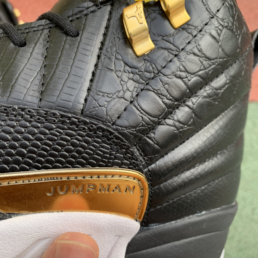 Air Jordan 12 Wmns Snakeskin Midnight Black White Gold Ao6068 007 18 - www.kickbulk.co