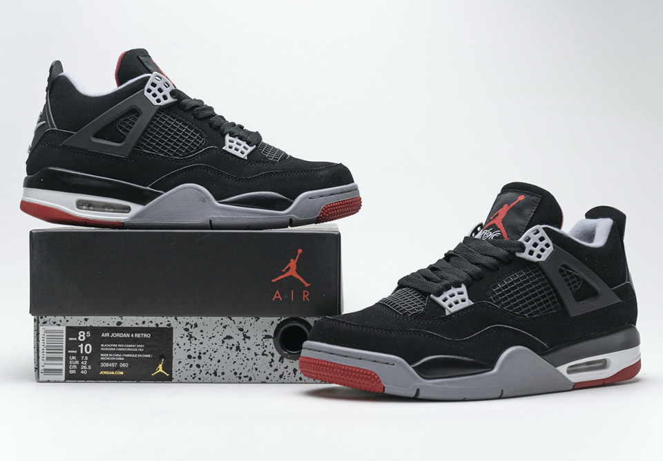 Nike Air Jordan 4 Retro Bred 308497 060 6 - www.kickbulk.co