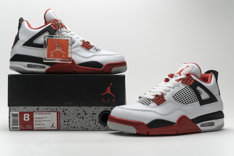Nike Air Jordan 4 Retro Fire Red 308497 110 3 - www.kickbulk.co