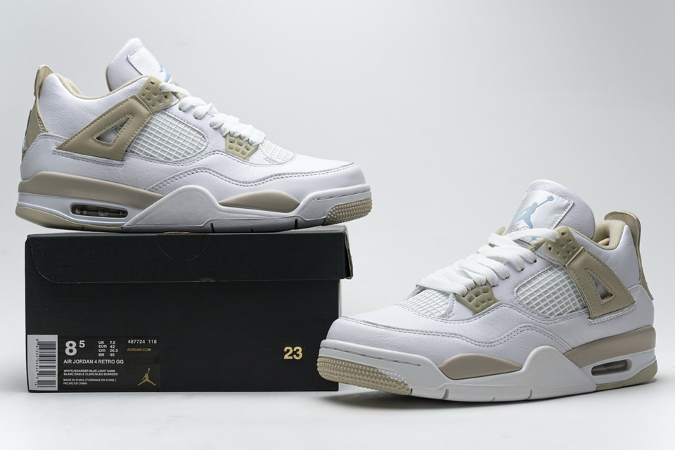 Nike Air Jordan 4 Retro Sand Linen 487724 118 7 - www.kickbulk.co