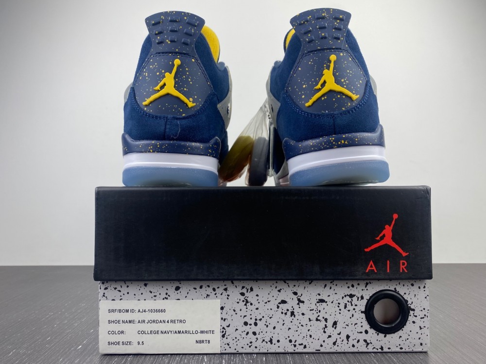 Air Jordan 4 Retro Michigan Wolverines Pe Aj4 1036660 9 - www.kickbulk.co