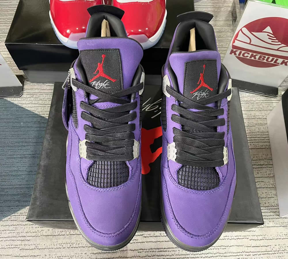 Travis Scott Air Jordan 4 Retro Purple Nike 766302 2 - www.kickbulk.co