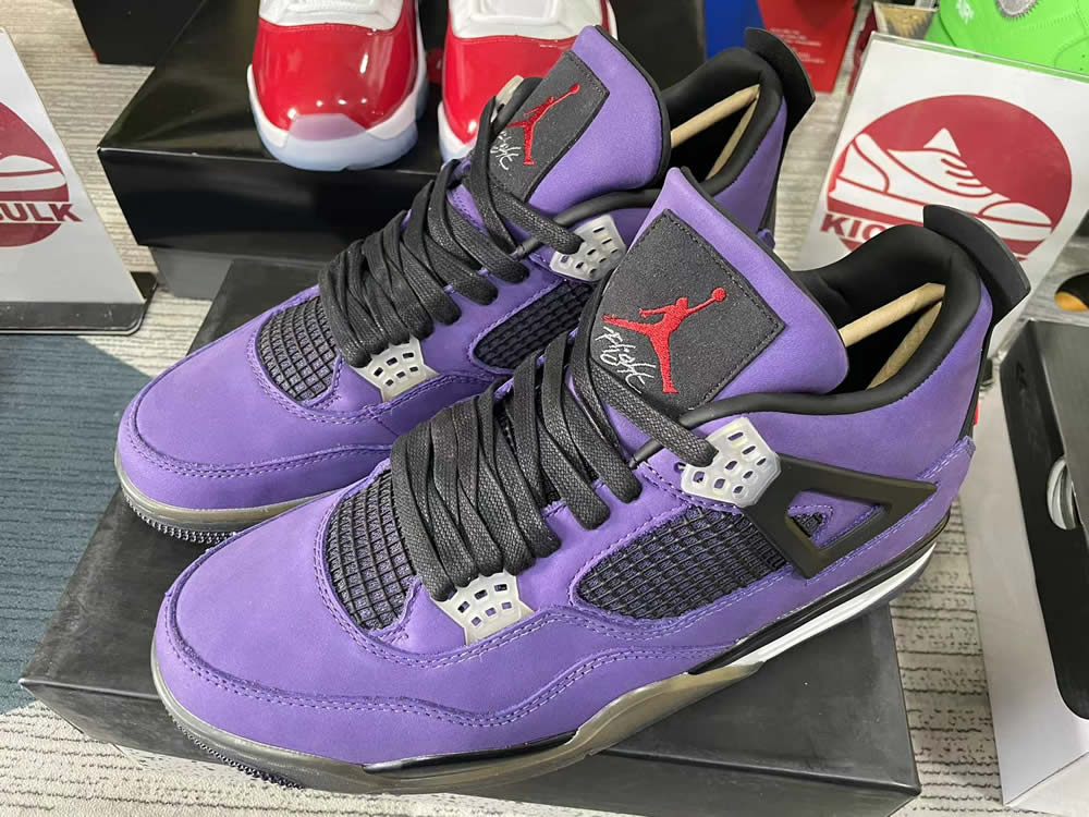 Travis Scott Air Jordan 4 Retro Purple Nike 766302 3 - www.kickbulk.co