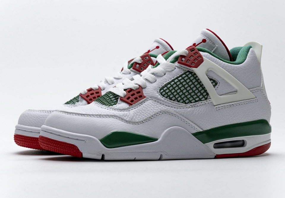 Nike Air Jordan 4 Retro White Green Red Aq3816 063 8 - www.kickbulk.co