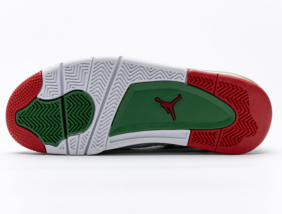 Nike Air Jordan 4 Retro White Green Red Aq3816 063 9 - www.kickbulk.co
